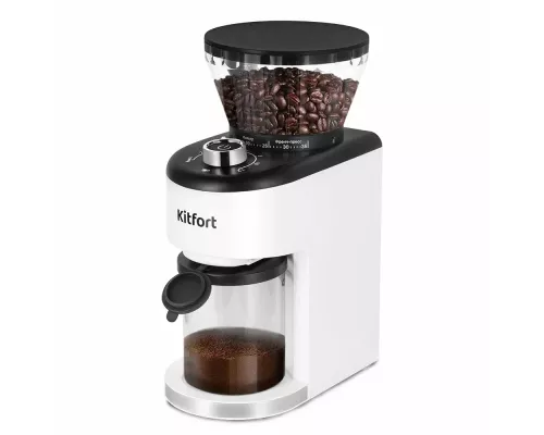 Кофемолка Kitfort КТ-7205 белый/черный