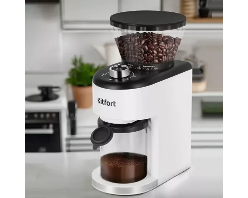 Кофемолка Kitfort КТ-7205 белый/черный