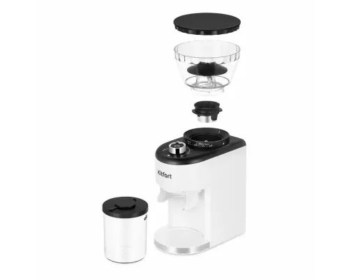 Кофемолка Kitfort КТ-7205 белый/черный