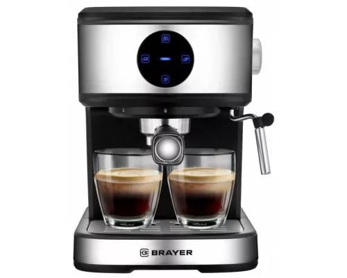 Кофеварка BRAYER BR1105 черный/серебристый