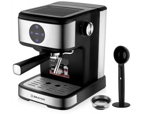 Кофеварка BRAYER BR1105 черный/серебристый