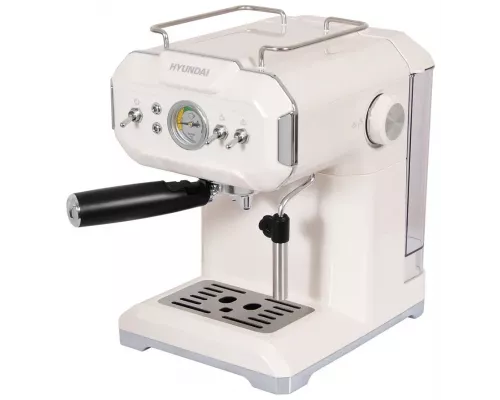Кофеварка Hyundai HEM-5300 бежевый/серебристый