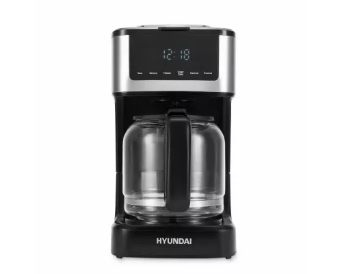 Кофеварка Hyundai HYD-1212 черный/серебристый