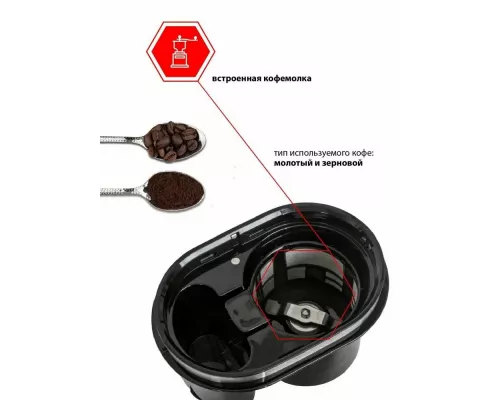 Кофеварка JVC JK-CF36 черный/серебристый