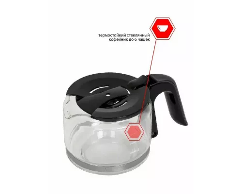 Кофеварка JVC JK-CF36 черный/серебристый