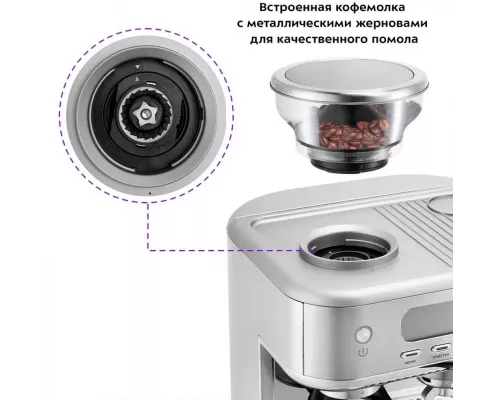 Кофеварка Kitfort КТ-7113 нержавеющая сталь