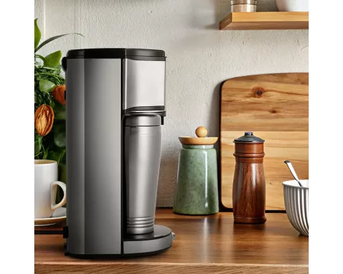 Кофеварка Kitfort КТ-7367 серебристый/желтый