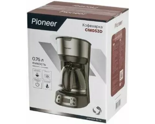 Кофеварка Pioneer CM053D серебристый/черный