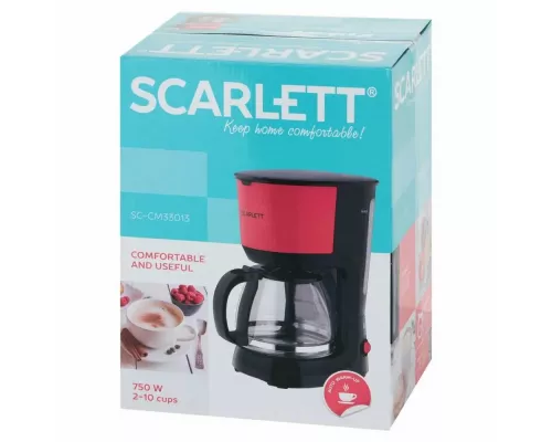 Кофеварка Scarlett SC-CM33013 красный/черный