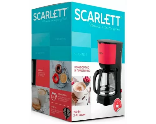 Кофеварка Scarlett SC-CM33013 красный/черный
