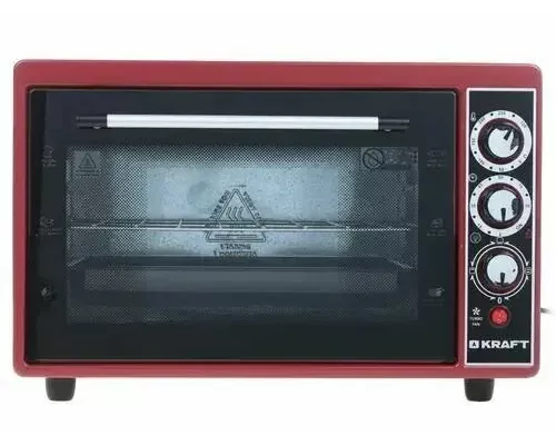 Мини-печь KRAFT KF-MO3804KR красный