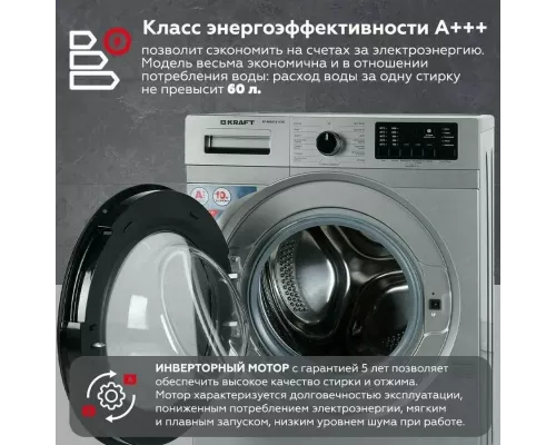 Стиральная машина KRAFT KF-MDS10147G серый
