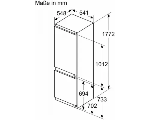 Встраиваемый холодильник Bosch KIN86VFE0