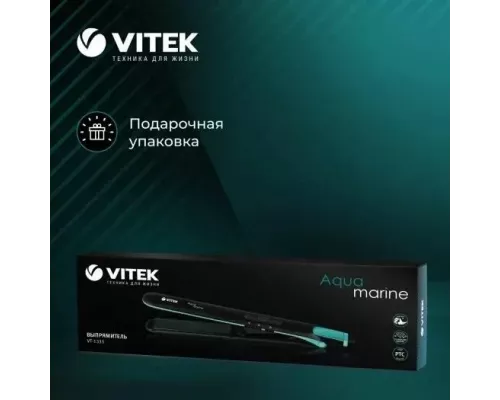 Выпрямитель Vitek VT-1335 черный/бирюзовый