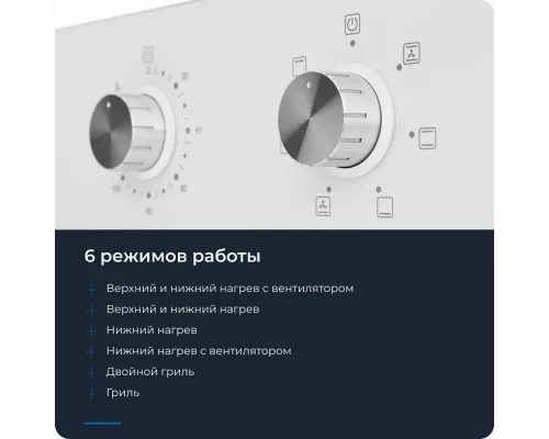 Духовой шкаф ZUGEL ZOE451W белый