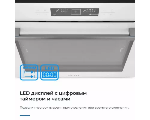 Духовой шкаф ZUGEL ZOE601W белый