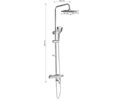 Душевая стойка BRIMIX 3098