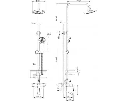 Душевая стойка Lemark Linara LM0462C