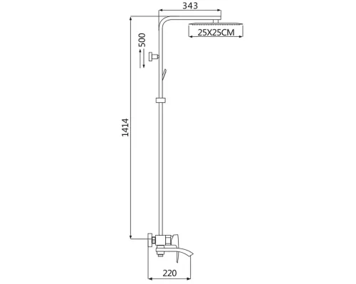 Душевая стойка Oute T9414K