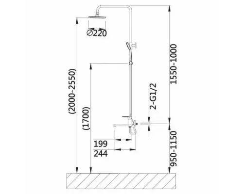 Душевая стойка Vieir V043562