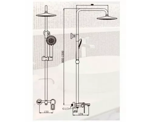 Душевая стойка Vieir V293562FE
