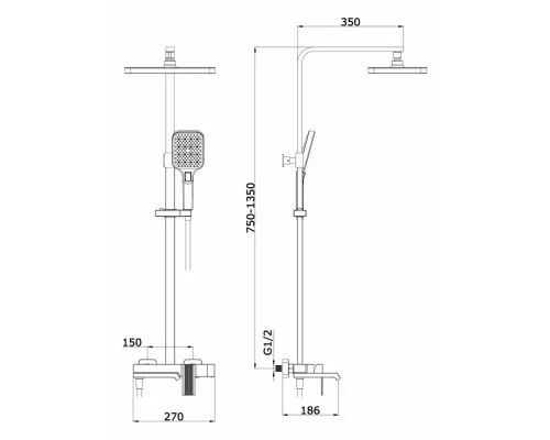 Душевая стойка Vieir V443562