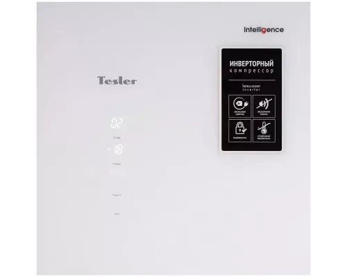 Холодильник TESLER RCD-482I WHITE GLASS