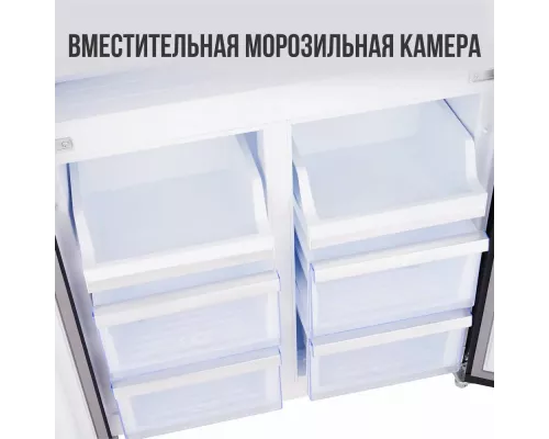 Холодильник TESLER RCD-545I BLACK GLASS