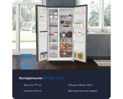 Холодильник ZUGEL ZRSS630B черный