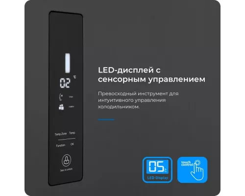 Холодильник ZUGEL ZRSS630B черный