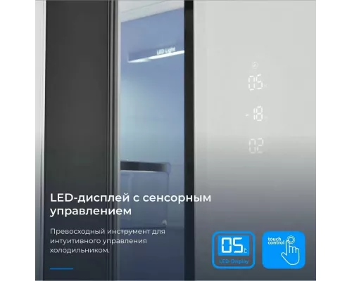 Холодильник ZUGEL ZRTD459GW белое стекло