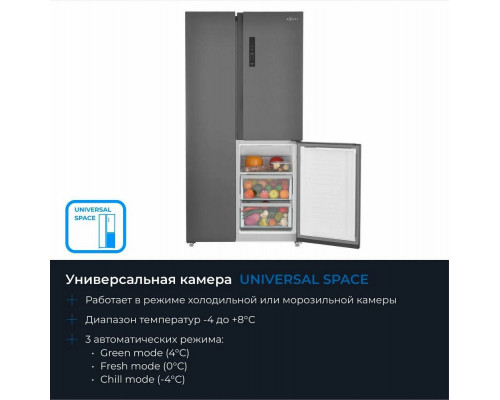 Холодильник ZUGEL ZRTD459XB черный Холодильник ZUGEL ZRTD459XB черный