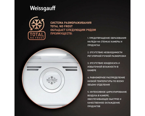 Холодильник Weissgauff WSBS 692 NFW Inverter Ice Maker