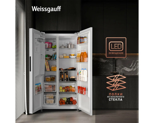 Холодильник Weissgauff WSBS 692 NFW Inverter Ice Maker