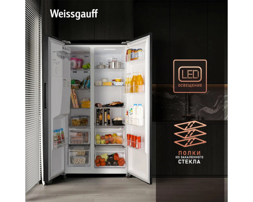 Холодильник Weissgauff WSBS 697 NFBX Inverter Ice Maker