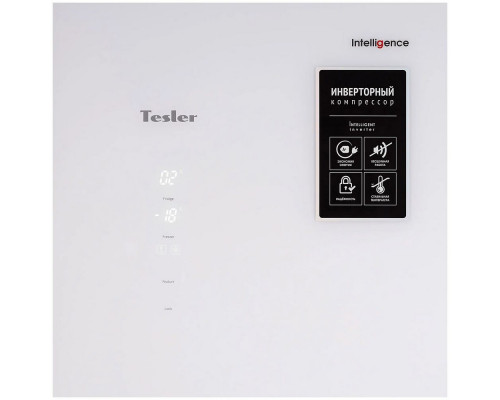 Холодильник TESLER RCD-482I WHITE GLASS