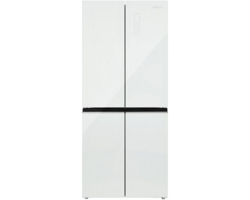 Холодильник ZUGEL ZRCD430W белое стекло