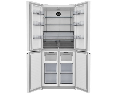 Холодильник ZUGEL ZRCD430W белое стекло