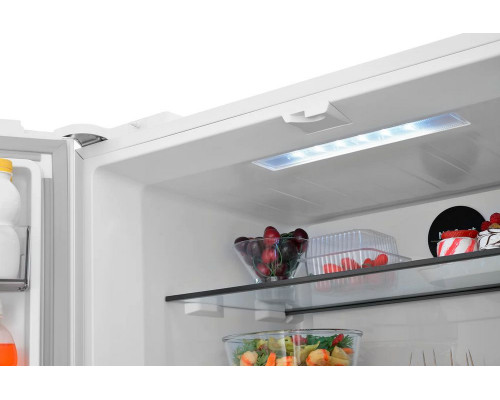Холодильник ZUGEL ZRCD430W белое стекло