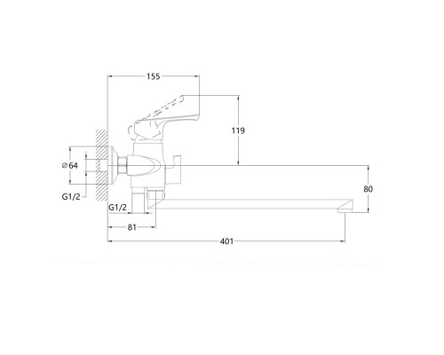 Смеситель для ванны Stemix STM 334-006E-151