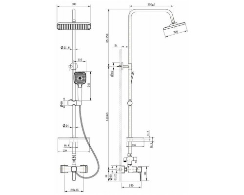 Душевая стойка Lemark Evitta LM0560C