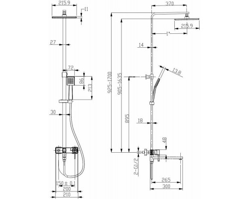 Душевая стойка Lemark Tropic LM7004СS