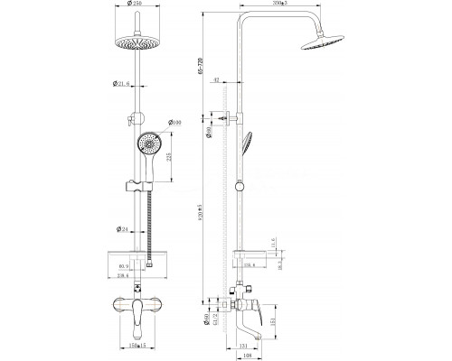 Душевая стойка Lemark Linara LM0462C