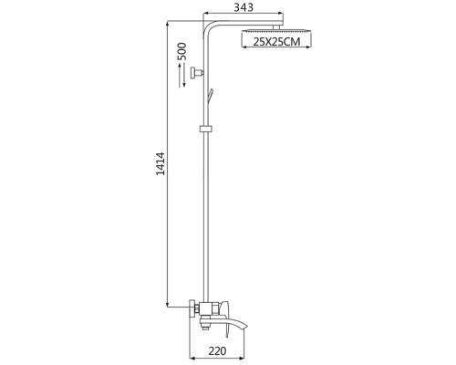 Душевая стойка Oute T9414K