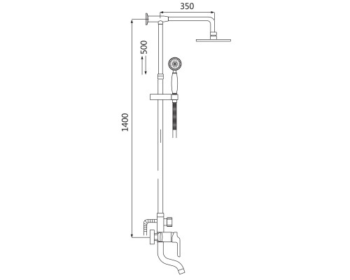 Душевая стойка Oute T9604Q