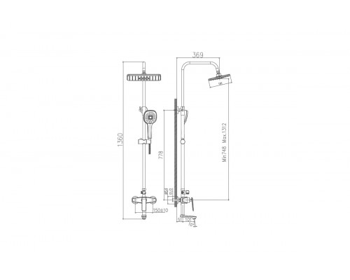 Душевая стойка Haiba HB24548-7