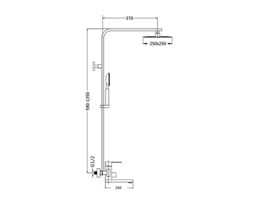 Душевая стойка Oute T40294K