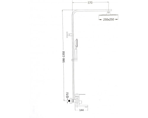 Душевая стойка Oute T40494