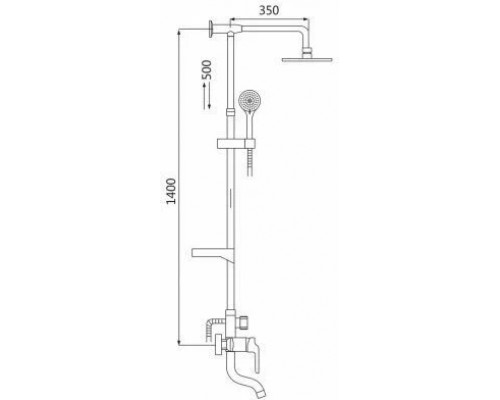 Душевая стойка Oute T9604