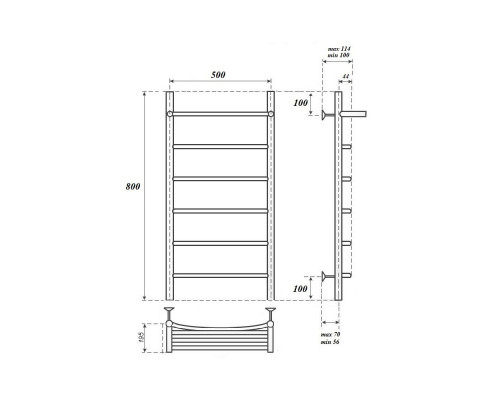 Полотенцесушитель Point Афина PN04158P П5